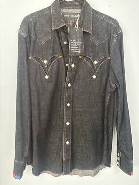 Black Denim Western Jean Jacket